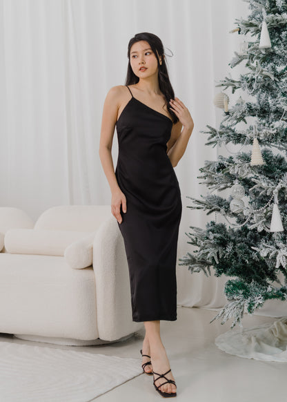 Isla Toga Dress in Noir