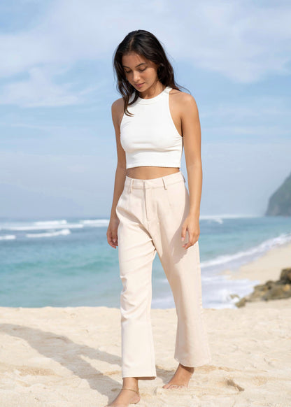 Colbie Straight Leg Pants in Cream