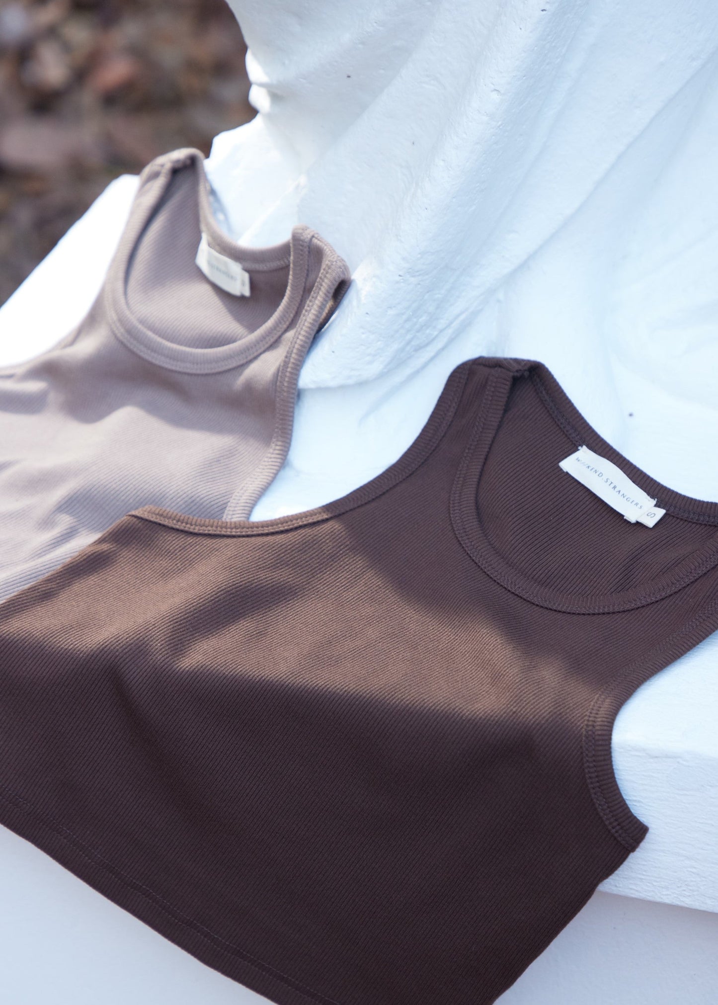 Eve Racer Crop Top in Chocolate